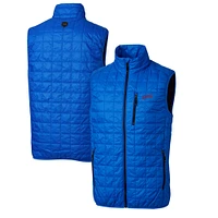 Men's Cutter & Buck Royal SMU Mustangs Rainier PrimaLoft Big Tall Eco Insulated Full-Zip Puffer Vest