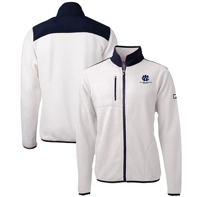 Men's Cutter & Buck Oatmeal George Washington University Big Tall Cascade Eco Sherpa Fleece Full-Zip Jacket