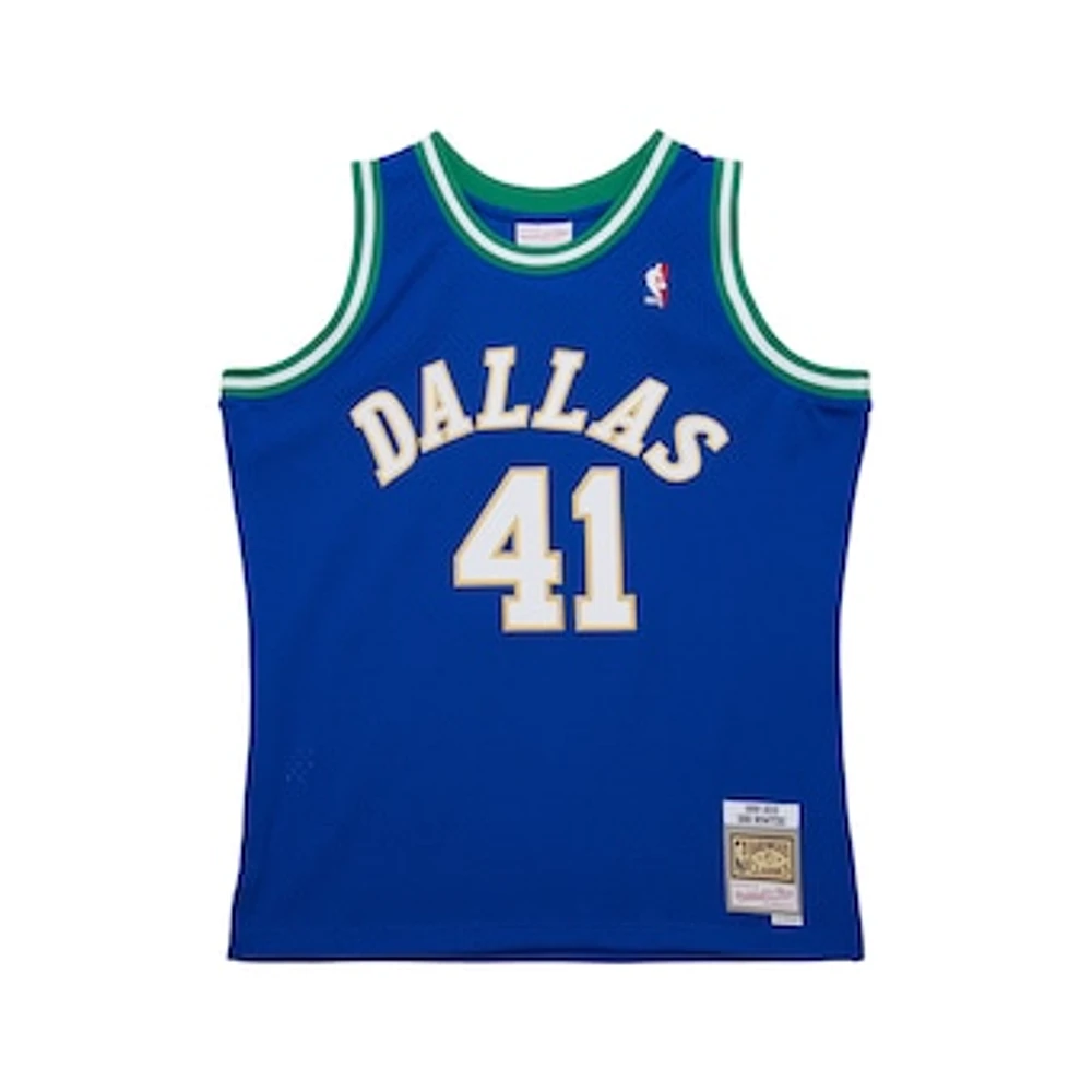 Men's Mitchell & Ness Dirk Nowitzki Royal Dallas Mavericks 1998-2019 Hardwood Classics Swingman Jersey