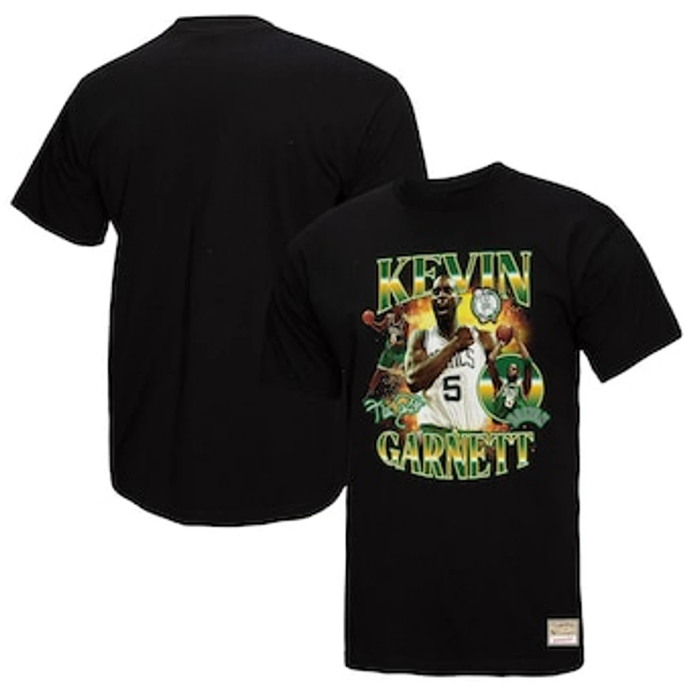 Men's Mitchell & Ness Kevin Garnett Black Boston Celtics Collage T-Shirt