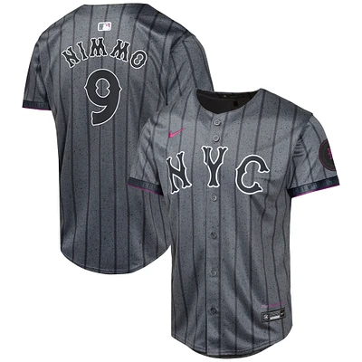 Youth Nike Brandon Nimmo Graphite New York Mets 2024 City Connect Limited Player Jersey