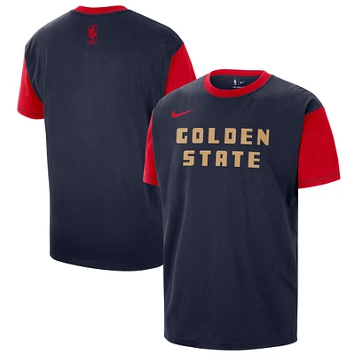 Men's Nike Navy Golden State Warriors 2024/25 City Edition Courtside Color Block T-Shirt