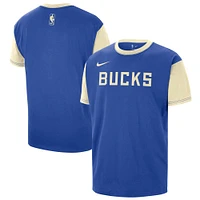 Men's Nike Royal Milwaukee Bucks 2024/25 City Edition Courtside Color Block T-Shirt