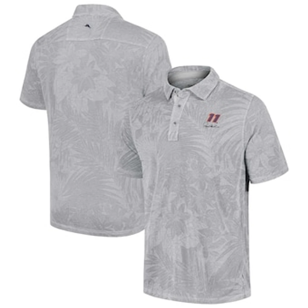 Men's Tommy Bahama Gray Denny Hamlin Santiago Paradise Polo