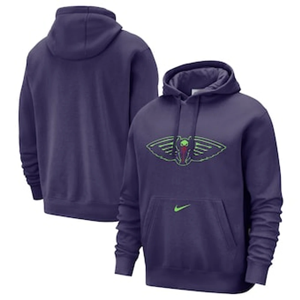 Men's Nike Purple New Orleans Pelicans 2024/25 City Edition Essential Club Pullover Hoodie