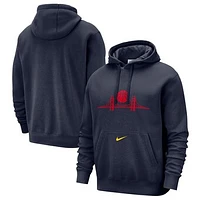 Men's Nike Navy Golden State Warriors 2024/25 City Edition Essential Club Pullover Hoodie