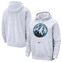 Men's Nike White Minnesota Timberwolves 2024/25 City Edition Essential Club Pullover Hoodie