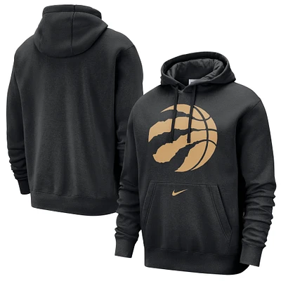 Men's Nike Black Toronto Raptors 2024/25 City Edition Essential Club Pullover Hoodie