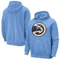 Men's Nike Light Blue Atlanta Hawks 2024/25 City Edition Essential Club Pullover Hoodie