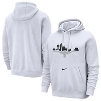 Men's Nike White Dallas Mavericks 2024/25 City Edition Essential Club Pullover Hoodie