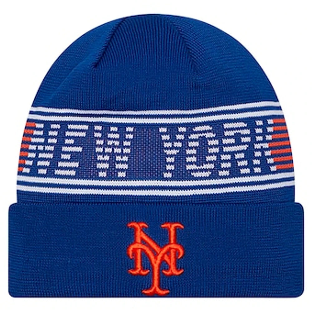 Men's New Era  Royal New York Mets Authentic Collection Cuffed Knit Hat