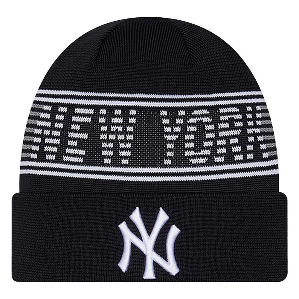 Men's New Era  Navy New York Yankees Authentic Collection Cuffed Knit Hat