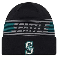 Men's New Era  Navy Seattle Mariners Authentic Collection Cuffed Knit Hat