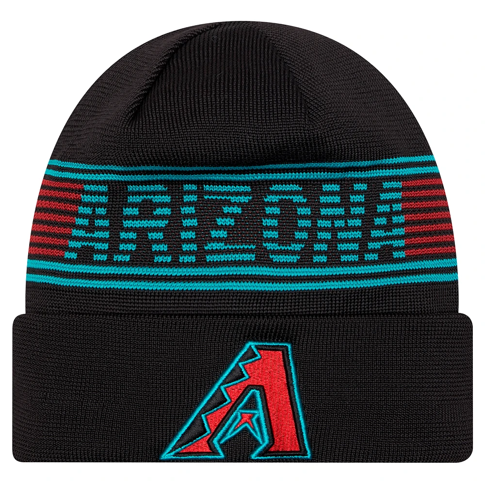 Men's New Era  Black Arizona Diamondbacks Authentic Collection Cuffed Knit Hat