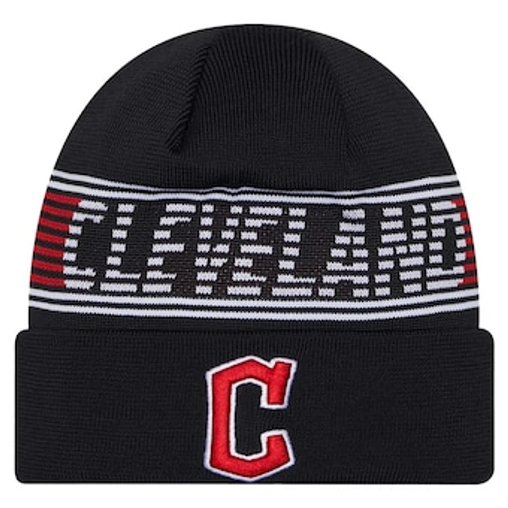 Men's New Era  Navy Cleveland Guardians Authentic Collection Cuffed Knit Hat