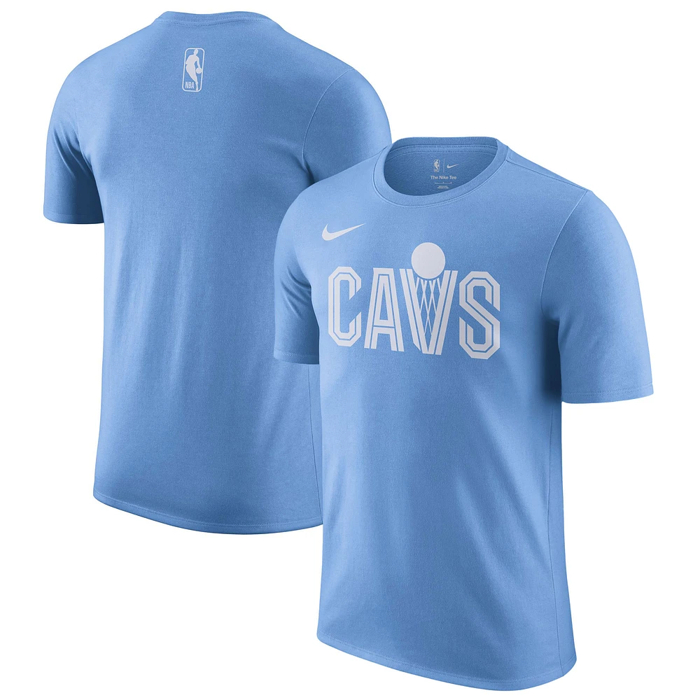 Men's Nike Blue Cleveland Cavaliers 2024/25 City Edition Essential Logo T-Shirt