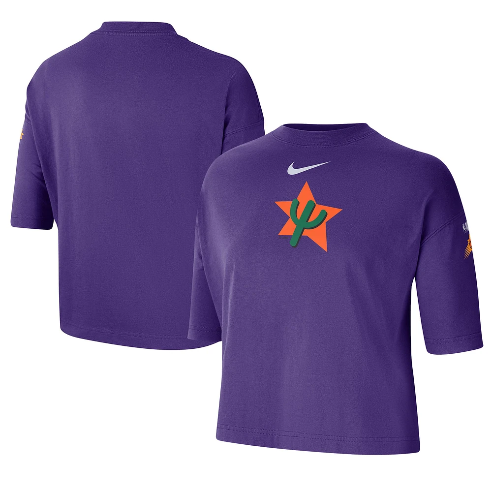 Women's Nike Purple Phoenix Suns 2024/25 City Edition Courtside Boxy T-Shirt