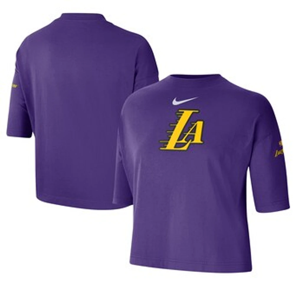 Women's Nike Purple Los Angeles Lakers 2024/25 City Edition Courtside Boxy T-Shirt