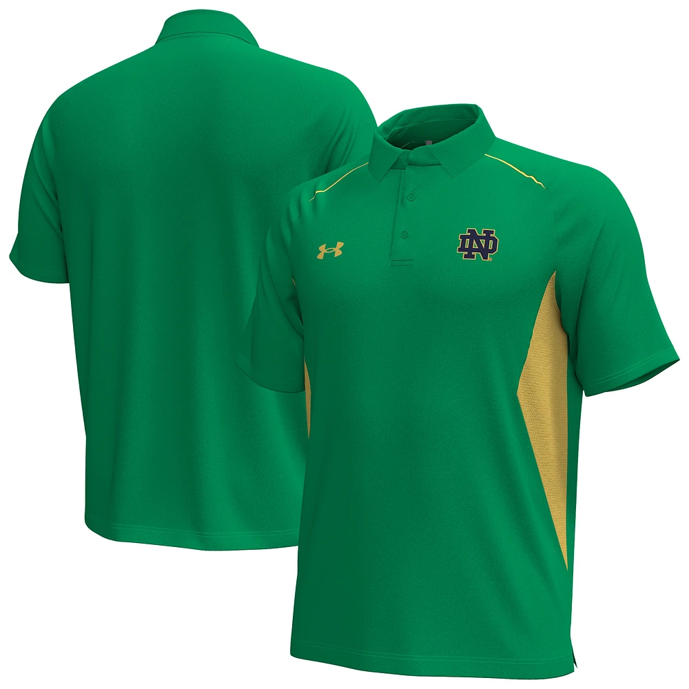 Men's Under Armour  Kelly Green Notre Dame Fighting Irish Title Performance Polo