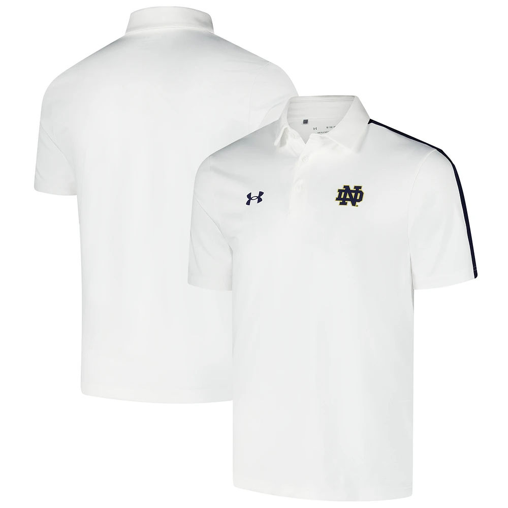 Men's Under Armour White Notre Dame Fighting Irish Pinnacle Performance Polo