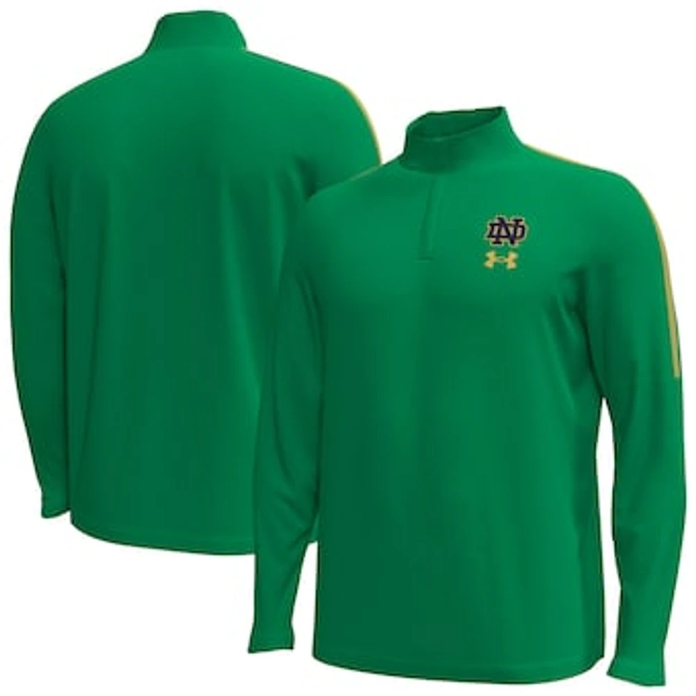 Men's Under Armour Kelly Green Notre Dame Fighting Irish Playoff Performance Quarter-Zip Jacket