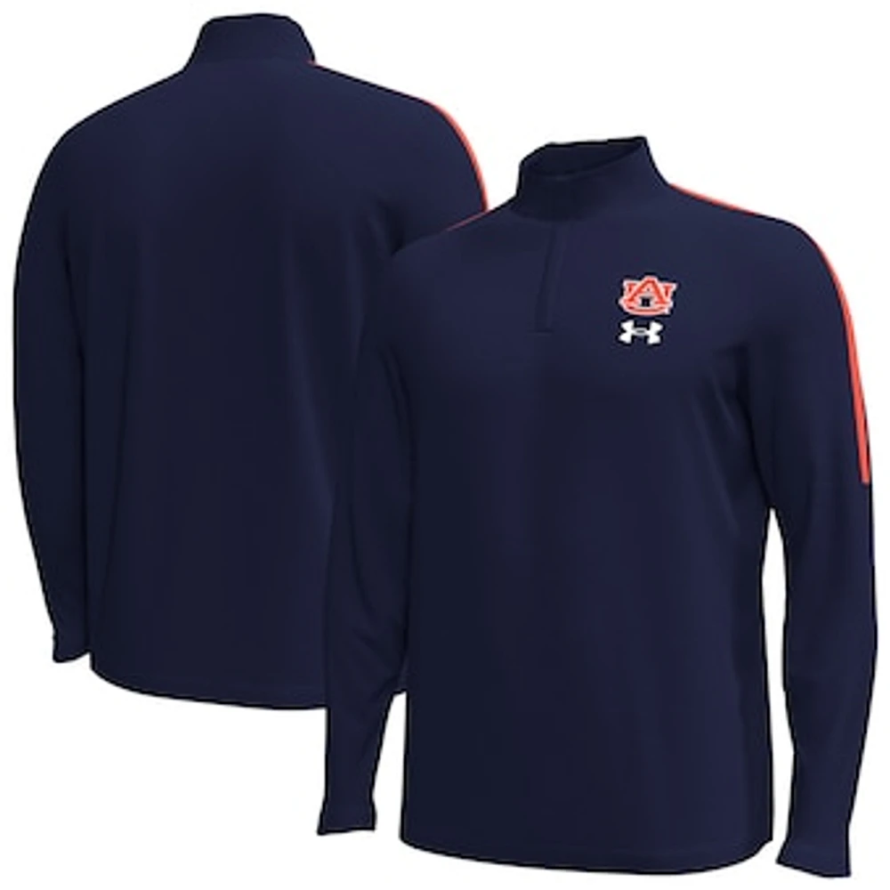 Men's Under Armour Navy Auburn Tigers Playoff Performance Quarter-Zip Jacket