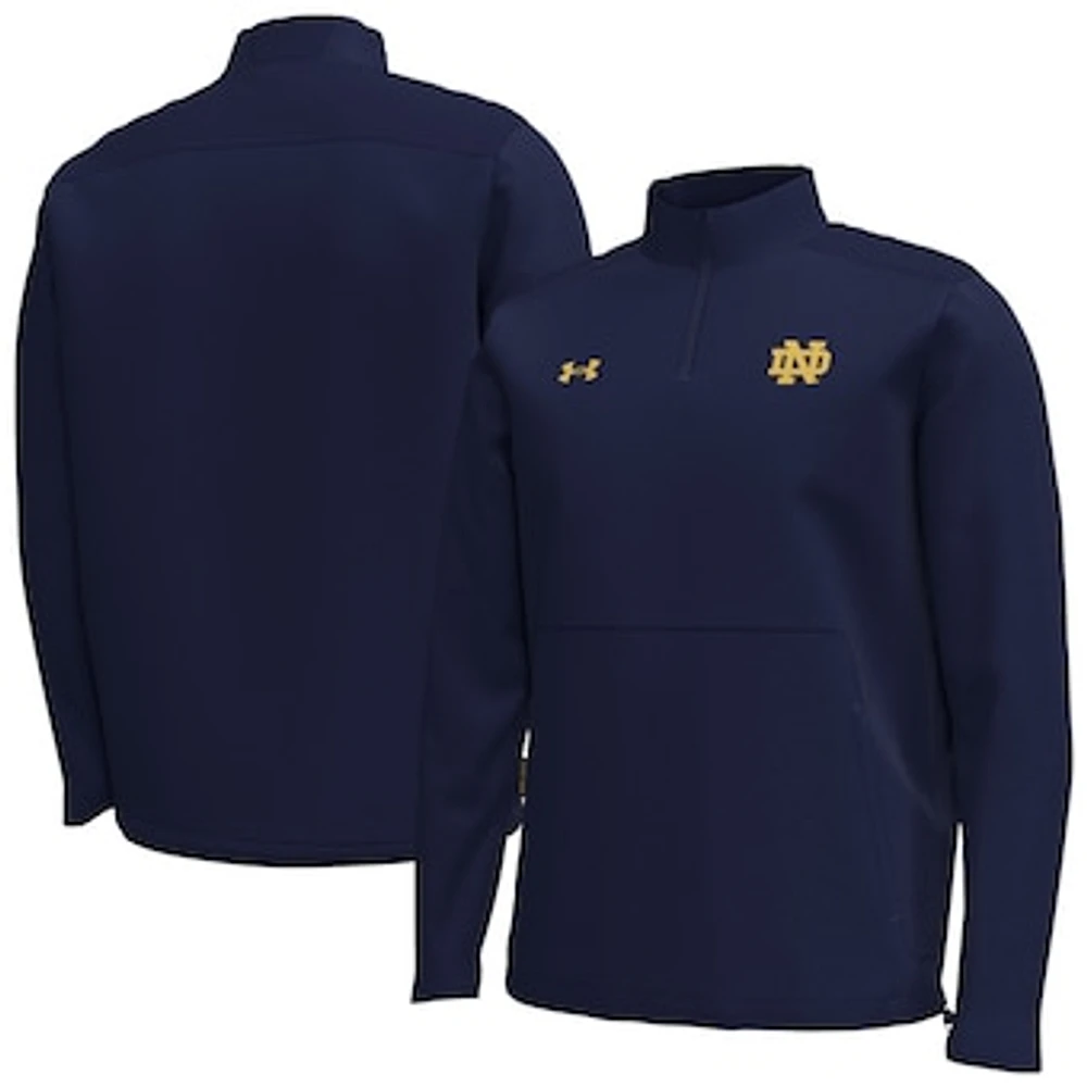 Men's Under Armour  Navy Notre Dame Fighting Irish Motivate Quarter-Zip Performance Jacket