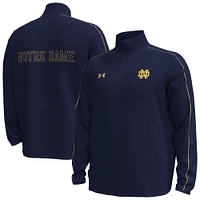 Men's Under Armour  Navy Notre Dame Fighting Irish Command Quarter-Zip Sweatshirt