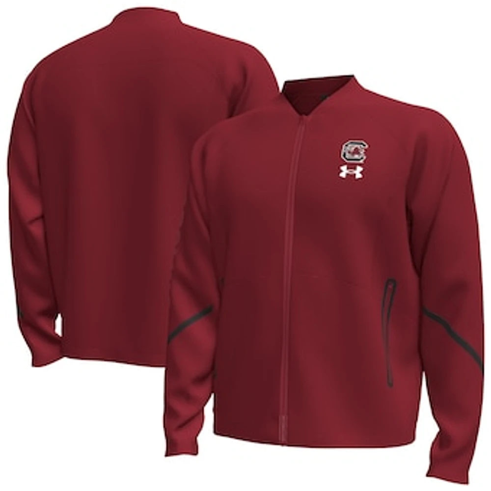 Men's Under Armour  Garnet South Carolina Gamecocks Unstoppable Full-Zip Bomber Jacket