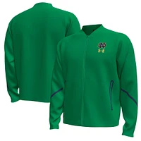 Men's Under Armour  Green Notre Dame Fighting Irish Unstoppable Full-Zip Bomber Jacket