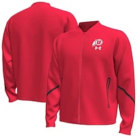 Men's Under Armour  Red Utah Utes Unstoppable Full-Zip Bomber Jacket