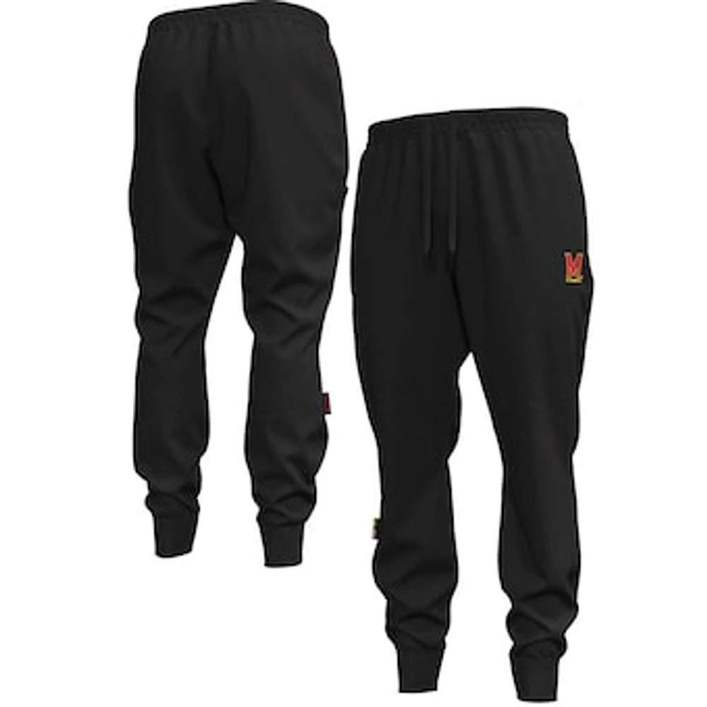 Men's Under Armour Black Maryland Terrapins Unstoppable Fleece Jogger Pants