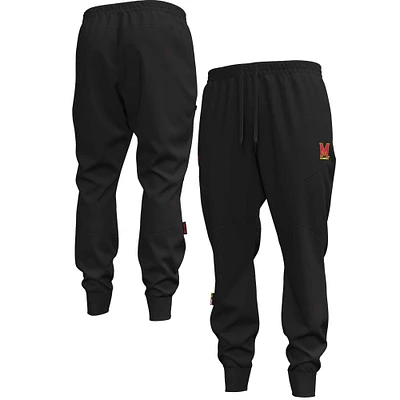 Men's Under Armour Black Maryland Terrapins Unstoppable Fleece Jogger Pants