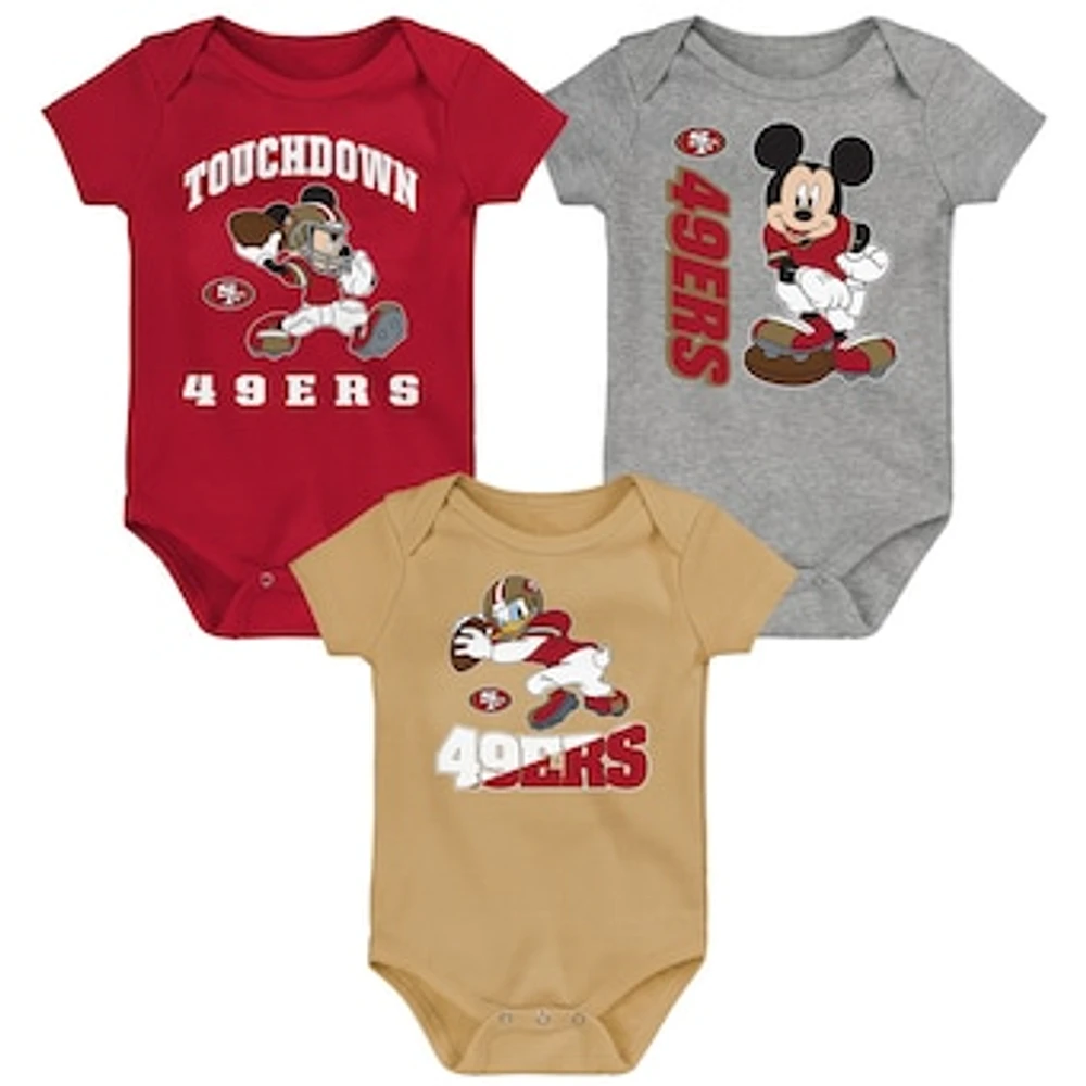 Newborn & Infant San Francisco 49ers 3-Peat 3-Pack Bodysuit Set