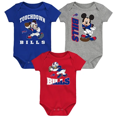 Newborn & Infant Buffalo Bills 3-Peat 3-Pack Bodysuit Set