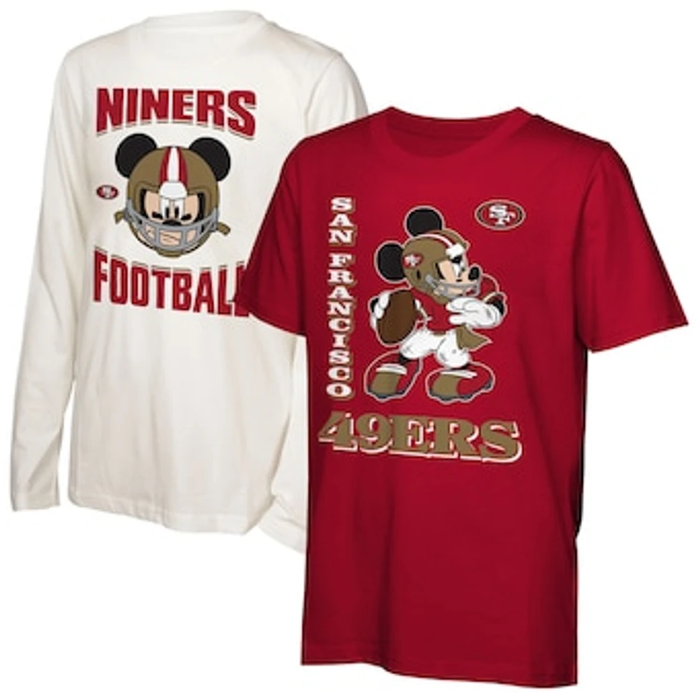 Youth San Francisco 49ers Quarterback Mickey T-Shirt Combo Pack