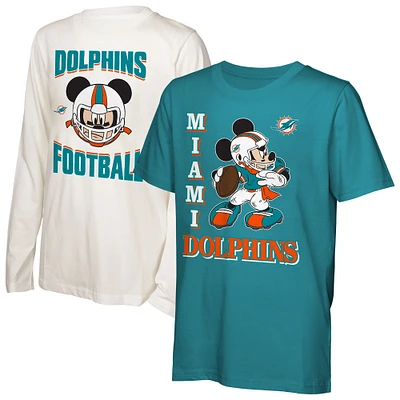 Youth Miami Dolphins Quarterback Mickey T-Shirt Combo Pack