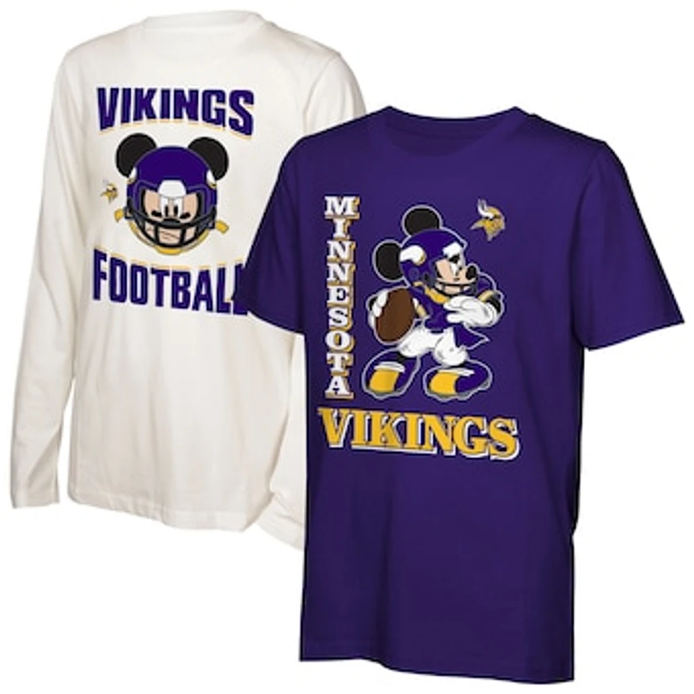 Youth Minnesota Vikings Quarterback Mickey T-Shirt Combo Pack