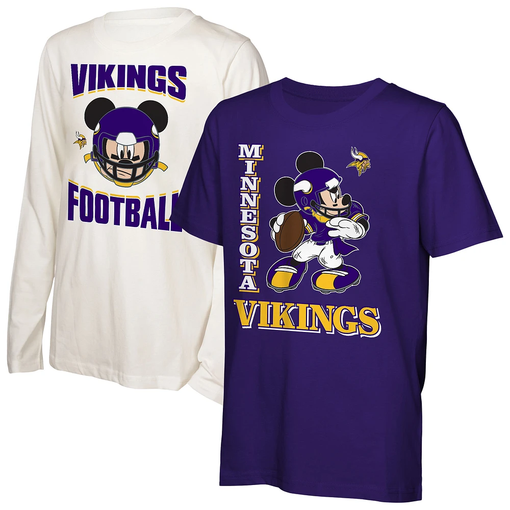 Youth Minnesota Vikings Quarterback Mickey T-Shirt Combo Pack