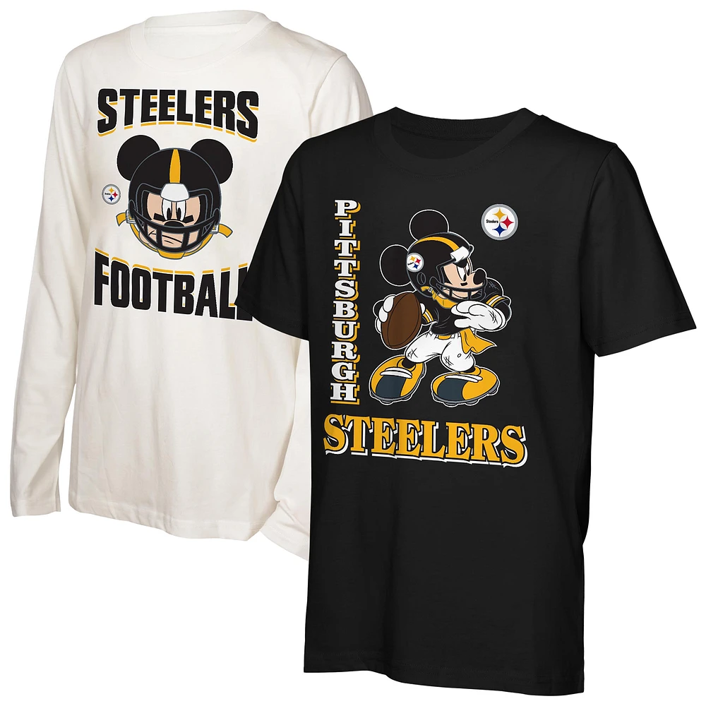 Youth Pittsburgh Steelers Quarterback Mickey T-Shirt Combo Pack