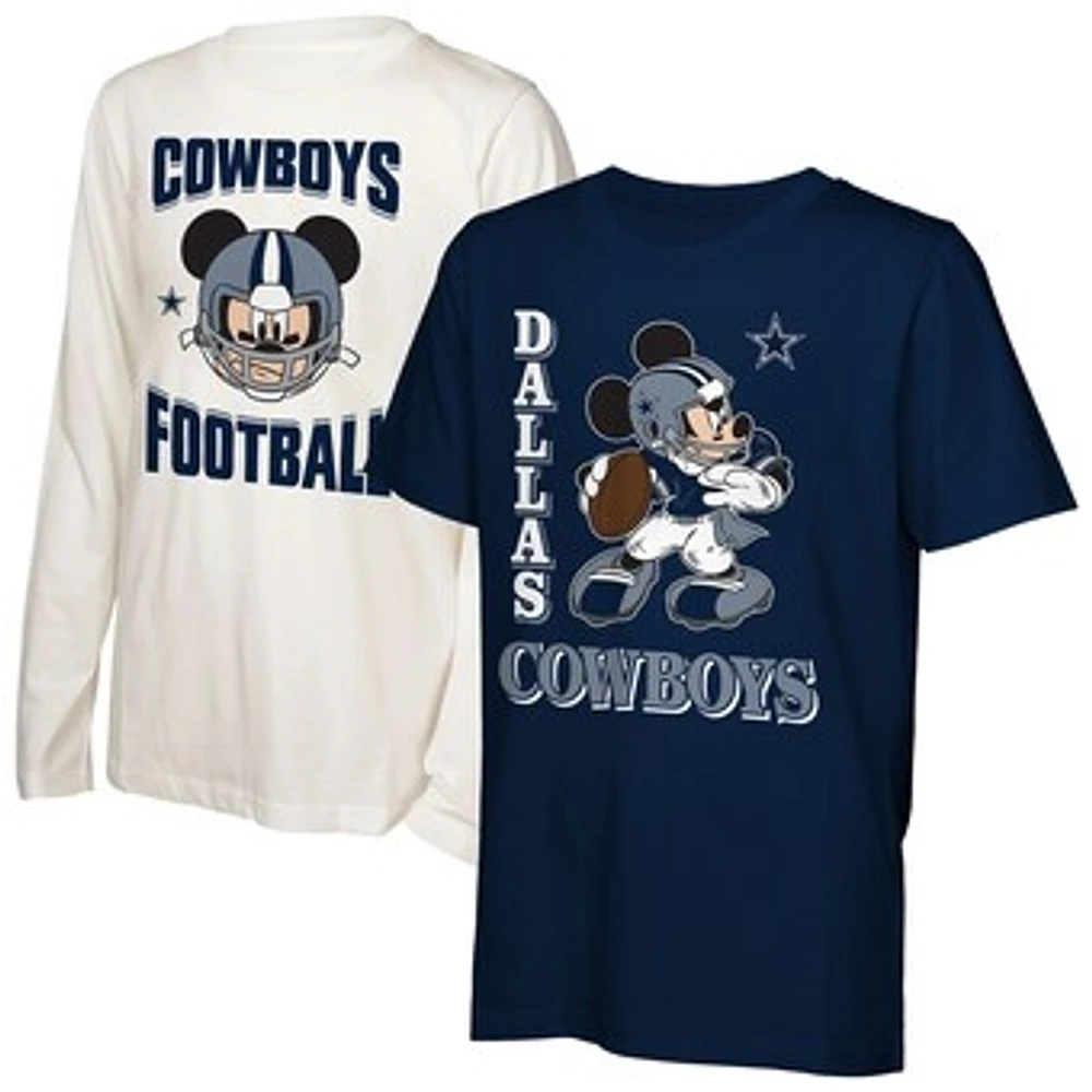 Youth Dallas Cowboys Quarterback Mickey T-Shirt Combo Pack