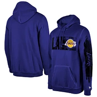 Men's New Era Los Angeles Lakers Purple Tip-Off Collection Pullover Hoodie