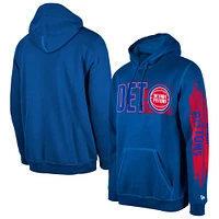 Men's New Era Detroit Pistons Red Tip-Off Collection Pullover Hoodie