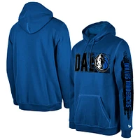 Men's New Era Dallas Mavericks Blue Tip-Off Collection Pullover Hoodie