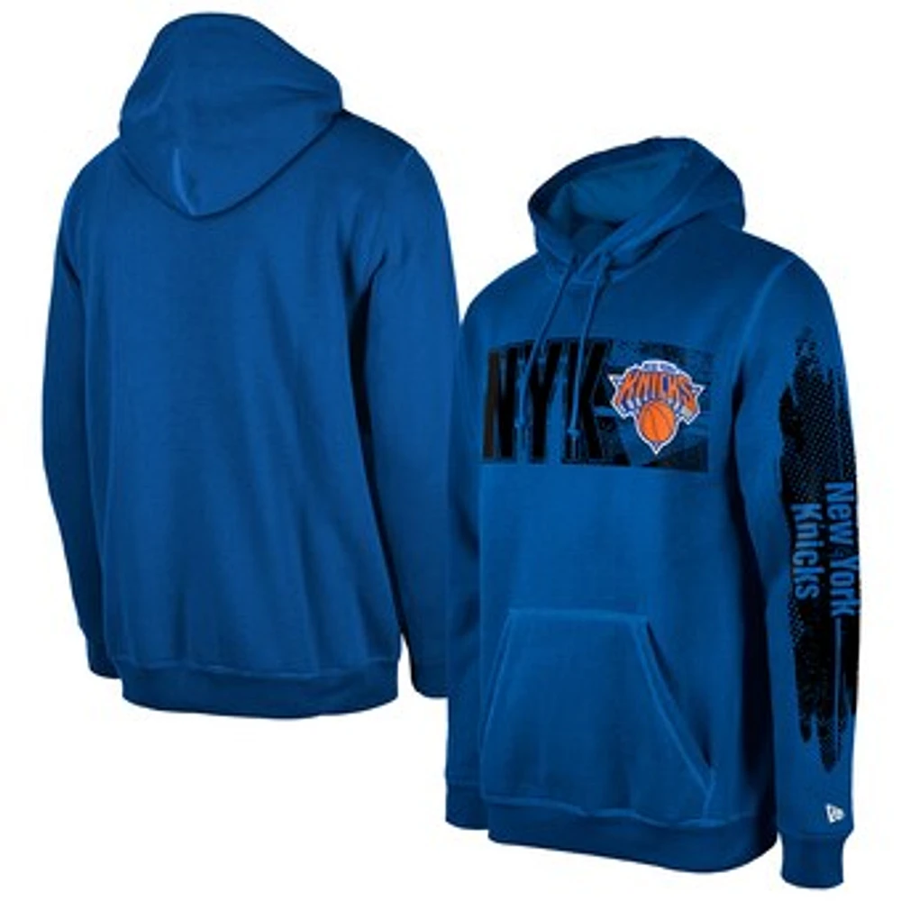 Men's New Era York Knicks Blue Tip-Off Collection Pullover Hoodie