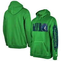 Men's New Era Minnesota Timberwolves Green Tip-Off Collection Pullover Hoodie