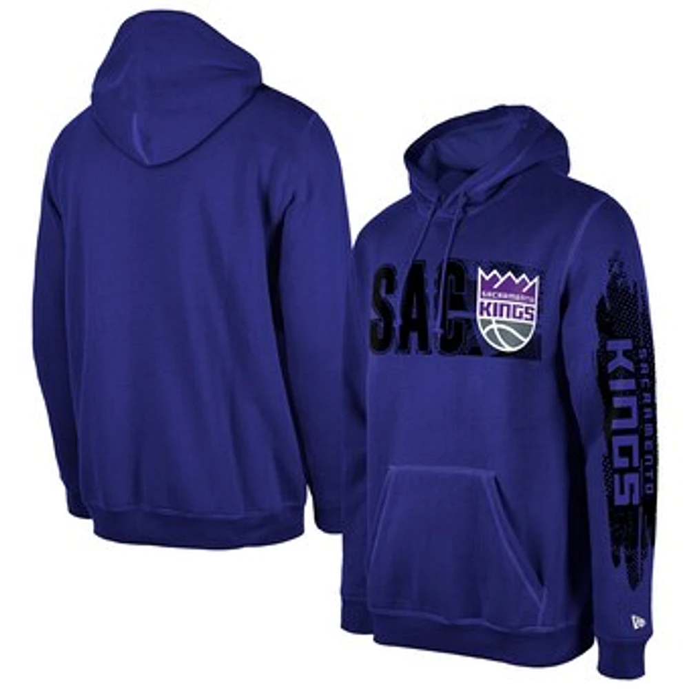 Men's New Era Sacramento Kings Purple Tip-Off Collection Pullover Hoodie