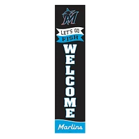 Miami Marlins 47" Fan Chant Porch Leaner Welcome Wall Sign