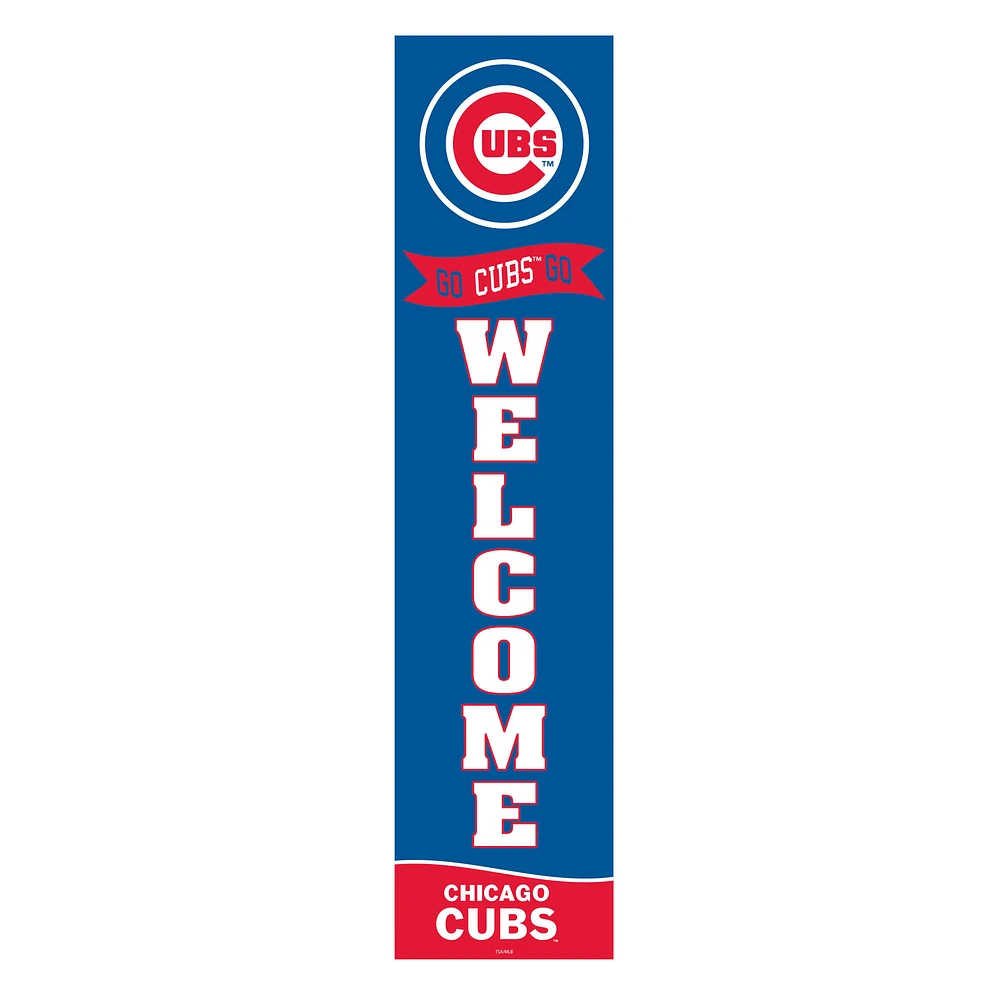 Chicago Cubs 47" Fan Chant Porch Leaner Welcome Wall Sign