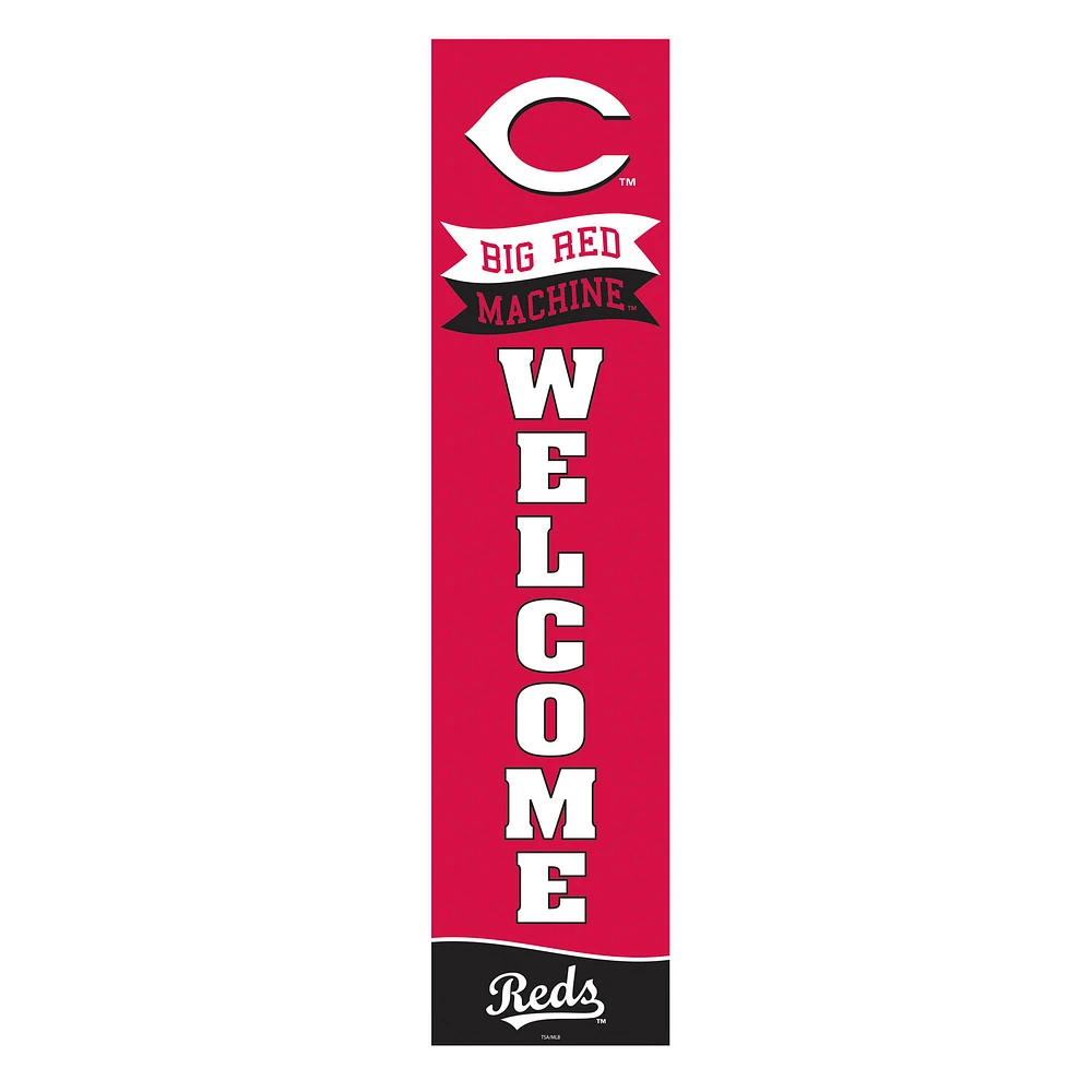 Cincinnati Reds 47" Fan Chant Porch Leaner Welcome Wall Sign